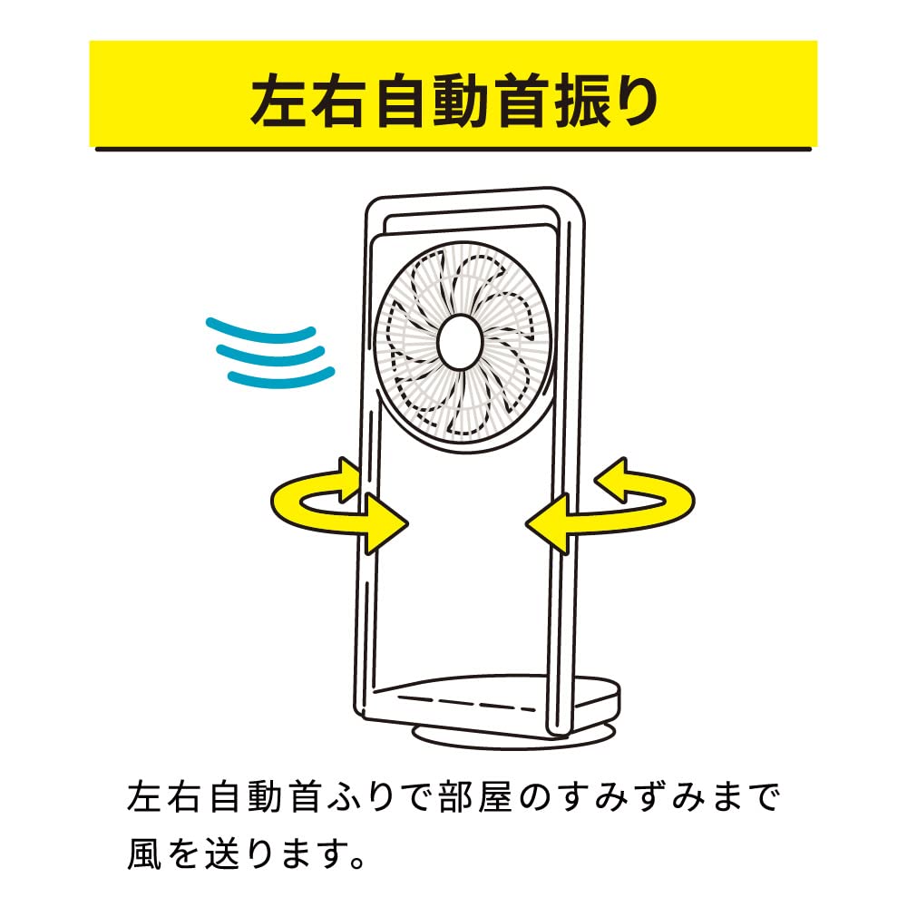 Amazon | ドウシシャ リビング扇風機 折りたたみファン TATAMU 風量5